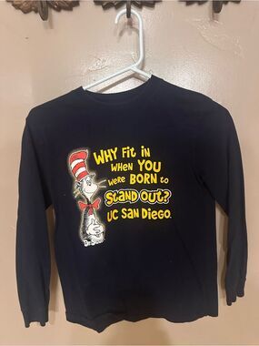 UC San Diego Dr. Seuss Kids Navy Blue  Long-Sleeve Tee